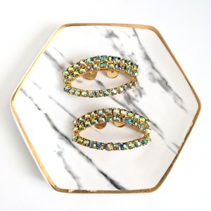 Vintage Musi Aurora Borealis Crystal Shoe Clips